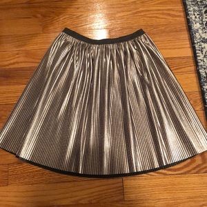 Zara kids collection girls gold pleated skirt